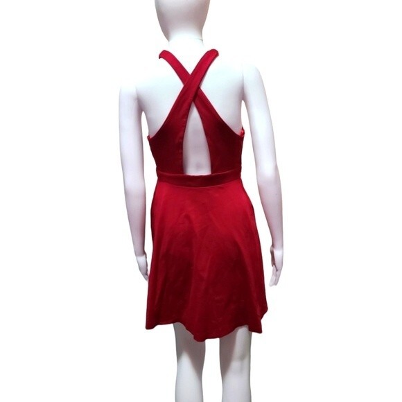 Free People Beach Wine Twist Back Skater Dress - Picture 2 of 5